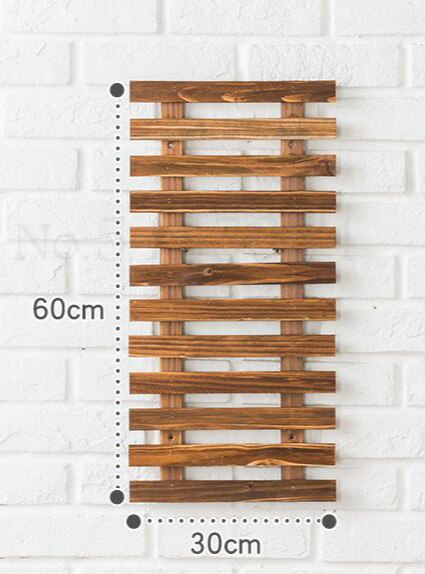 Solid Wood Flower Stand Wall Decoration European Style Living Room Wall Hanging Wall Plant Shelf Decorative: 60x30cm