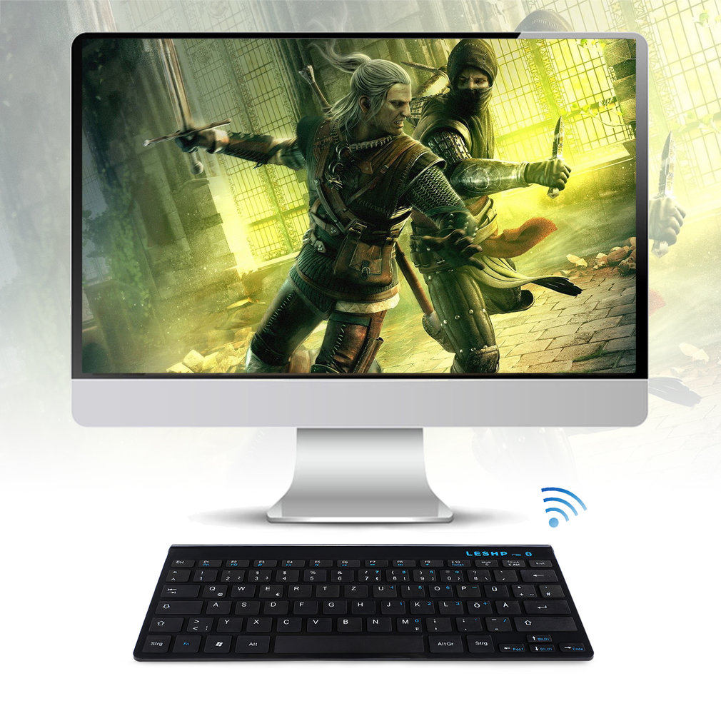 LESHP-clavier universel sans fil 3.0, Compact et Durable, avec batterie Rechargeable intégrée