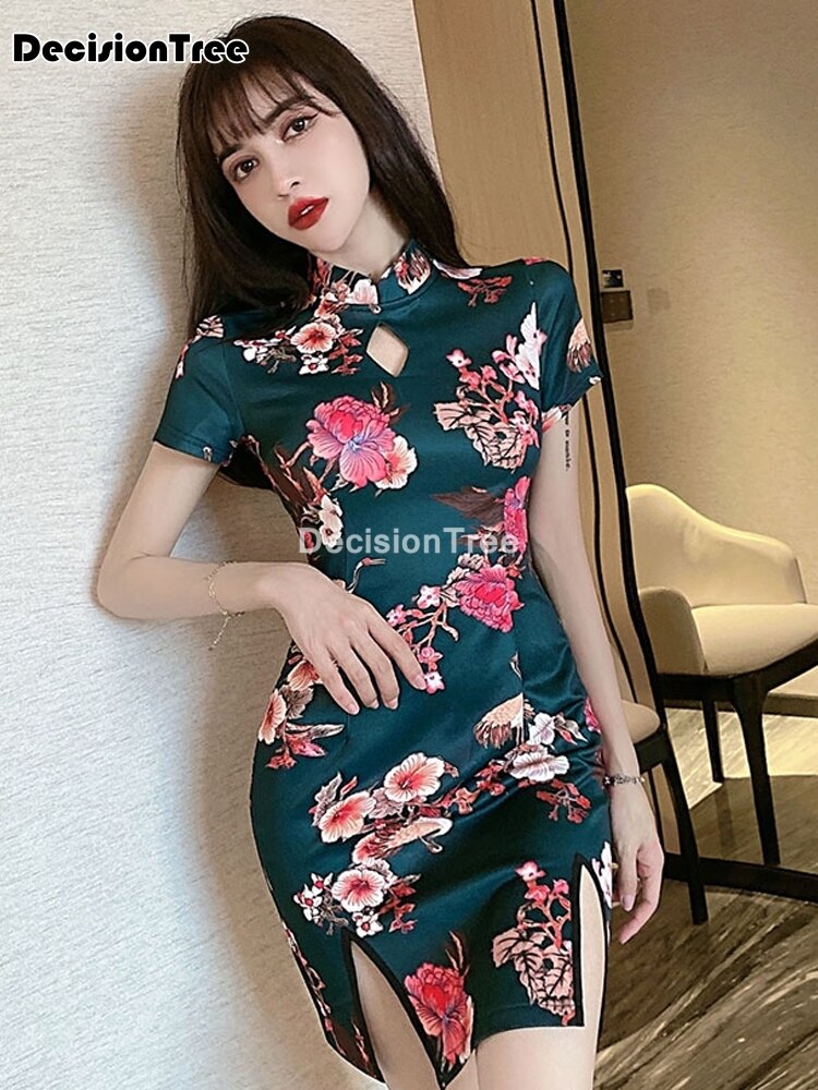chinese dress sexy cheongsam daily beautiful short qipao dress dress woman chinese silk qipao dress beautiful qipao
