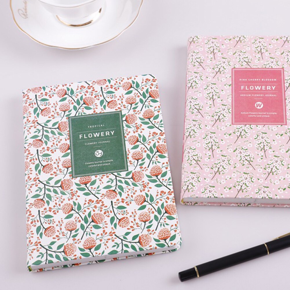 Floral Flower Schedule Note Book Diary Weekly Planner School Office Stationery