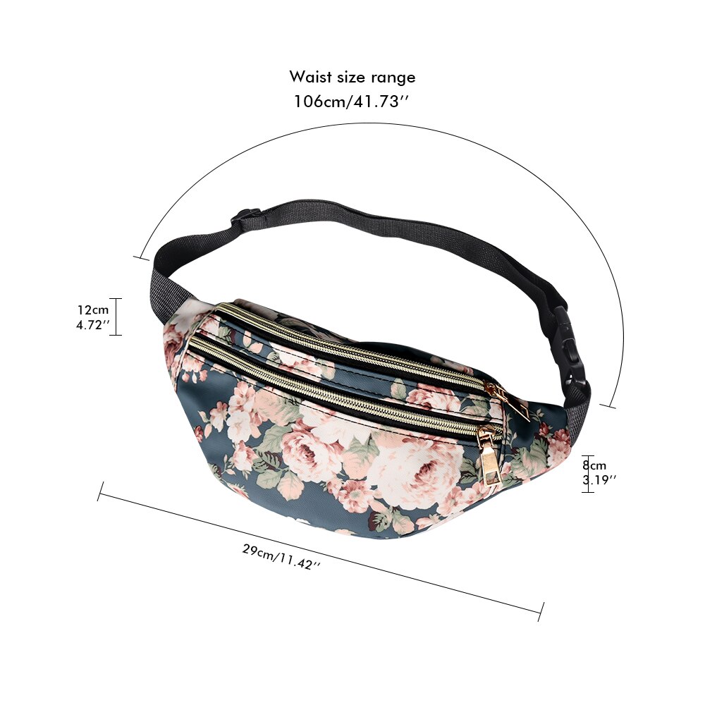 Buylor Printed Waist Pack Bags For Women Luxury Fanny Pack Travel Female Belt Bag Pouch Casual Crossbody Chest Bags