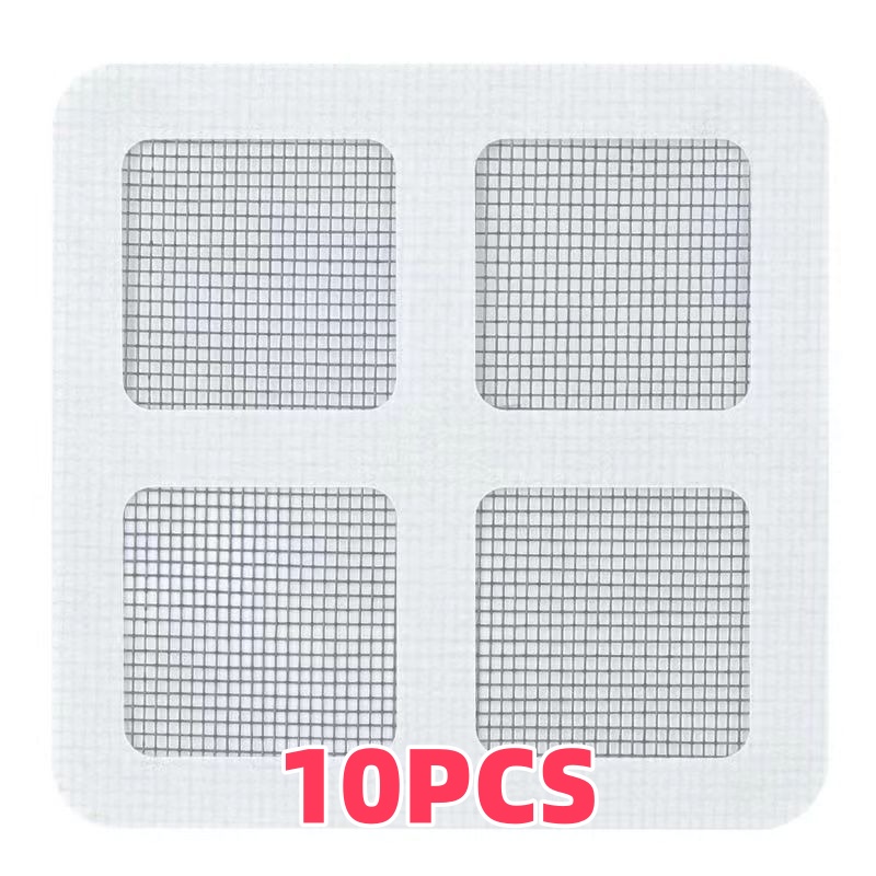 10 Stuks Wegwerp Haar Catchers Voor Douche Mesh Douche Afvoer Covers-Vloer Gootsteenzeefje Filter Mesh Stickers Badkamer Accessoires: WHITE