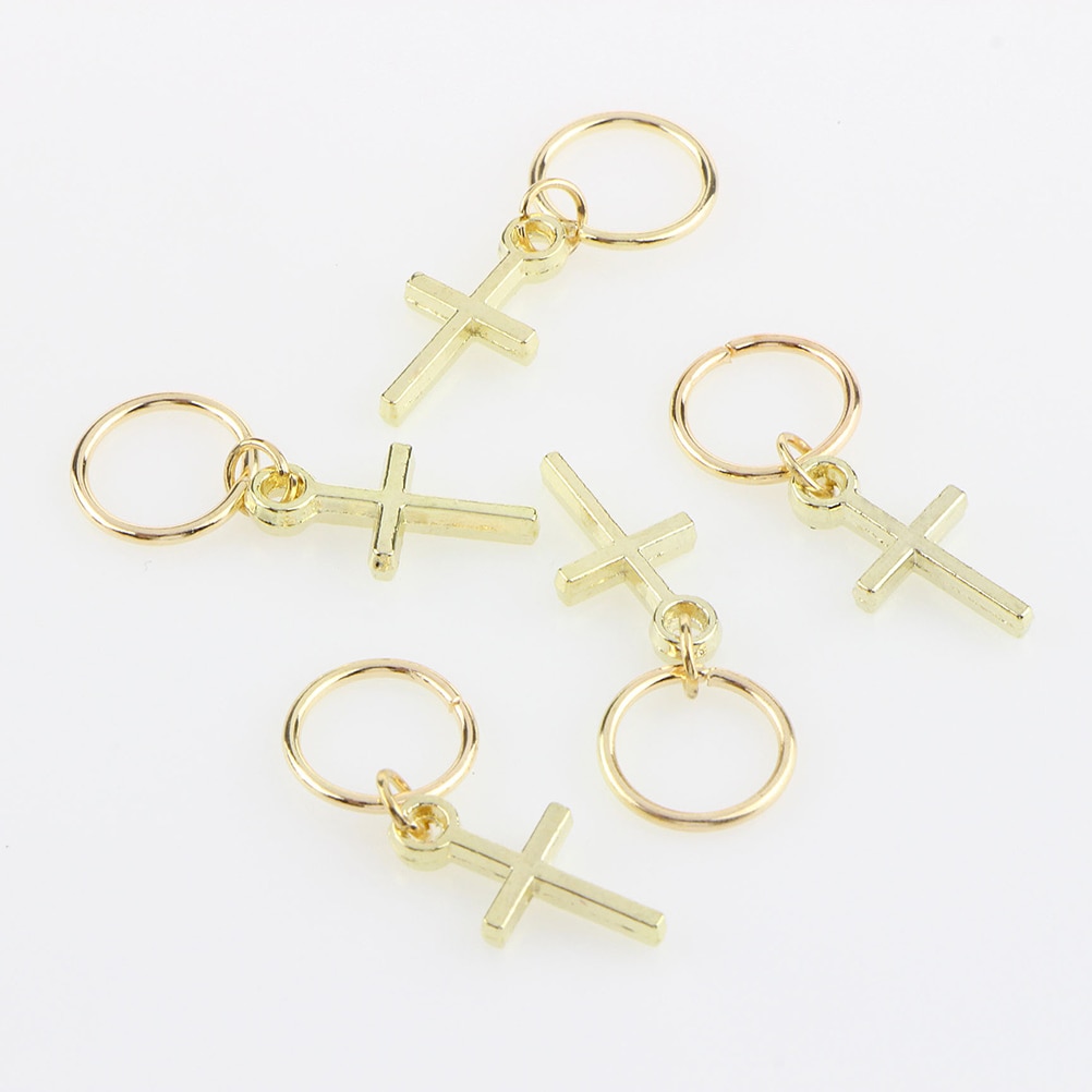 50 szt. Pasmo włosów pierścionki z biżuterią łatwe w użyciu polerowane, wytrzymałe pierścienie z wieloma plecionkami zawieszki robić włosów akcesoria robić włosów