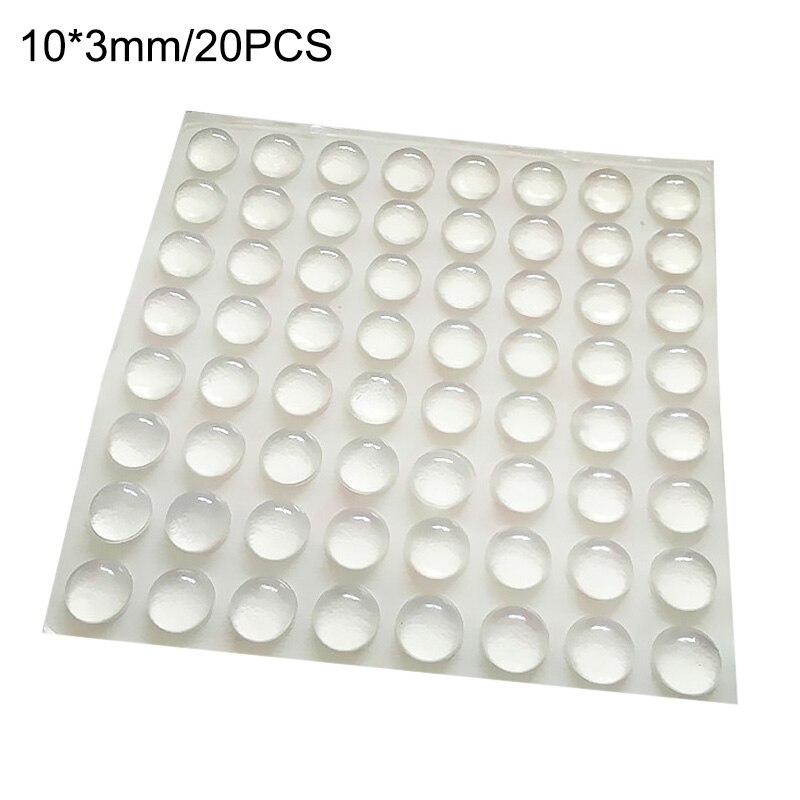 Amortisseur en Silicone souple Transparent, 20 pièces, outils de fermeture, accessoires de meubles, porte d'armoire, auto-adhésif antidérapant