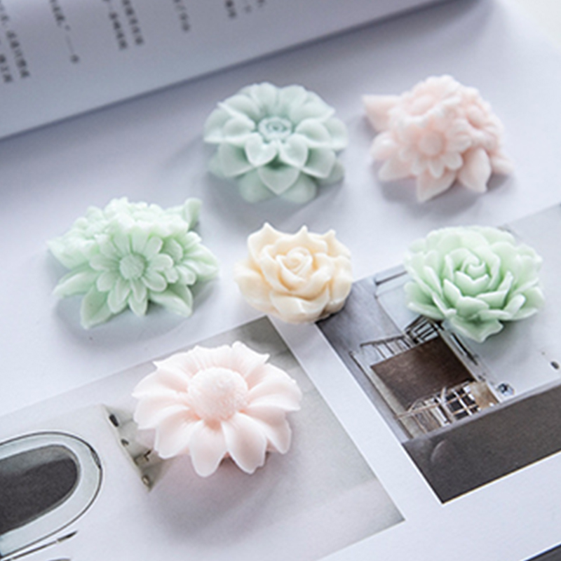 DIY Handmade Flowers Shape Moulds Silicone Soap Molds For Kitchen Bundt Cake Cupcake Pudding Candle Soap Making Tools