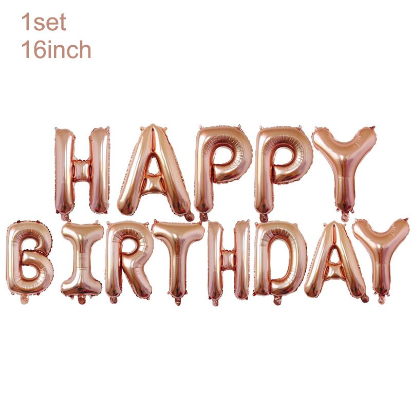 Søde 1st fødselsdag rose guld tal balloner 2 3 4 5 6 7 8 9 års fødselsdagsfest dekorationer børn konfetti ballon børns xn
