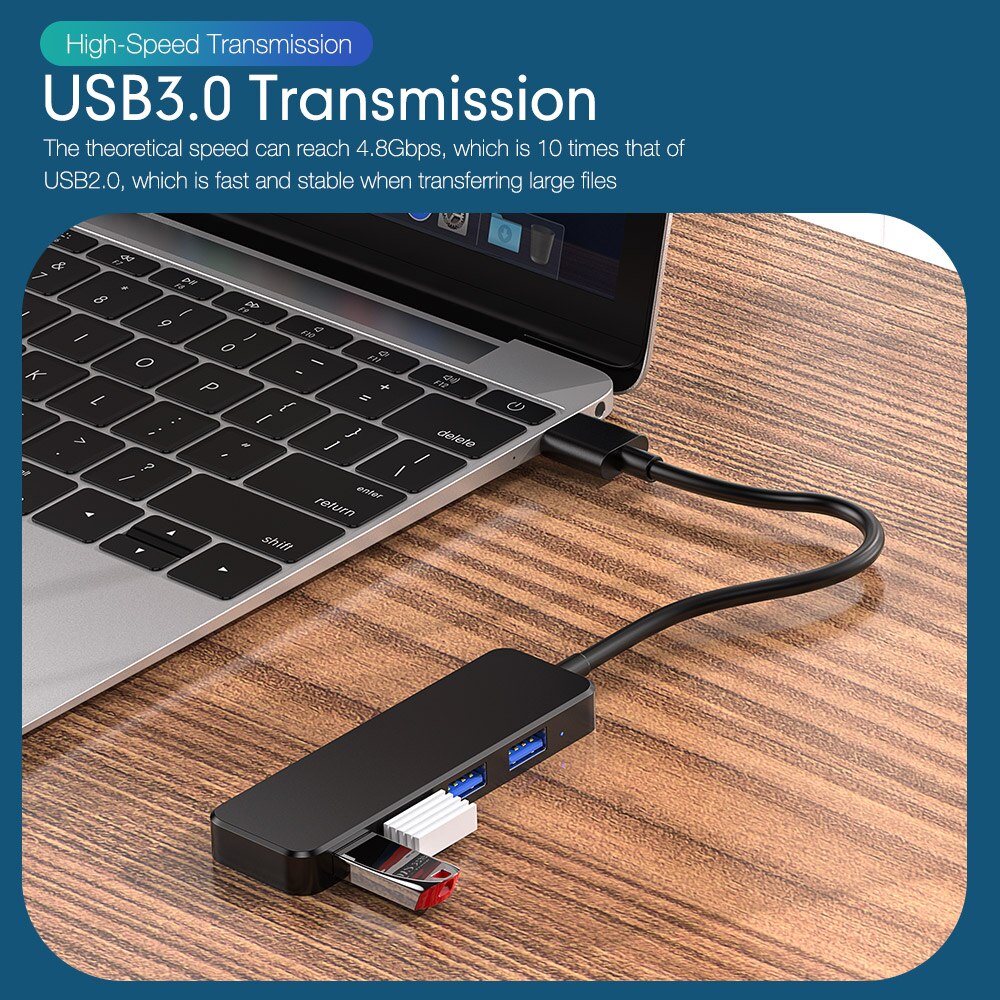 Adapter For Laptop PC High Speed USB 3.0 Hub External 4 Ports Adapter Splitter USB Expander Computer Accessories HUB USB Adapter
