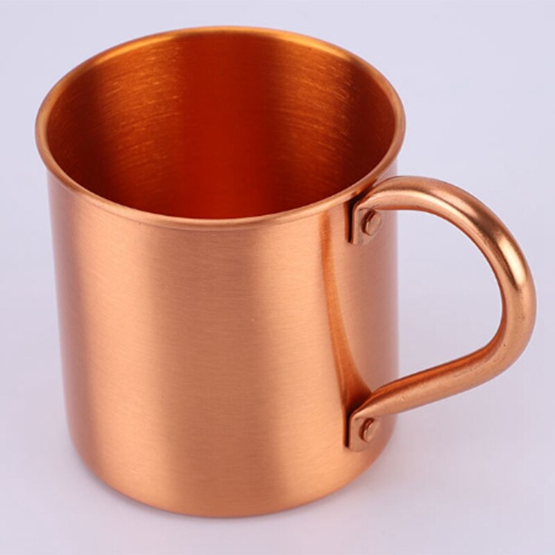 Pure Copper Moscow Mule Mug Solid Smooth Without Inside Liner For Cocktail Coffee Beer Milk Water Cup Home Bar Drinkware Cool