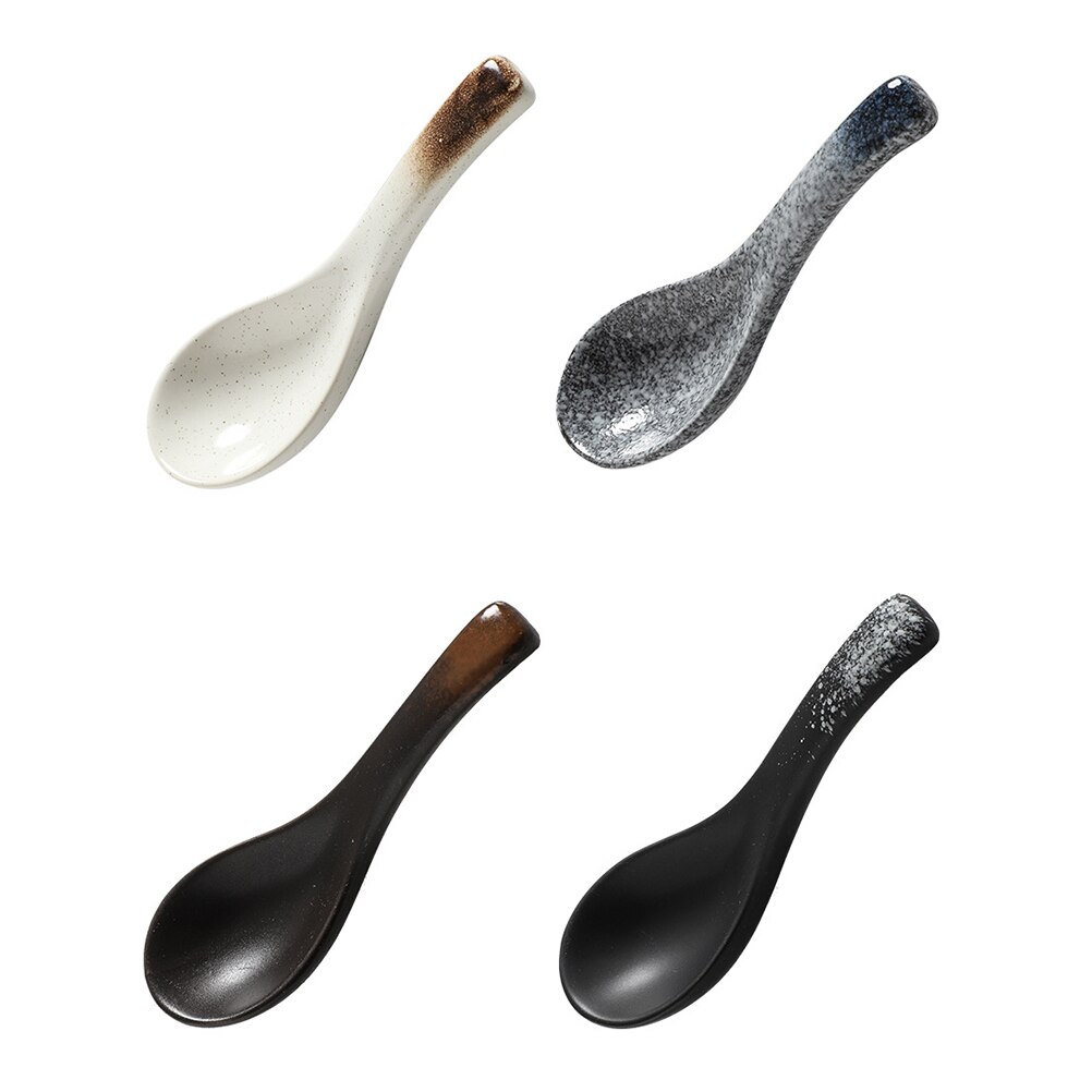 Testa tonda in acciaio inossidabile per bambini zuppa di riso cucchiaio coreano