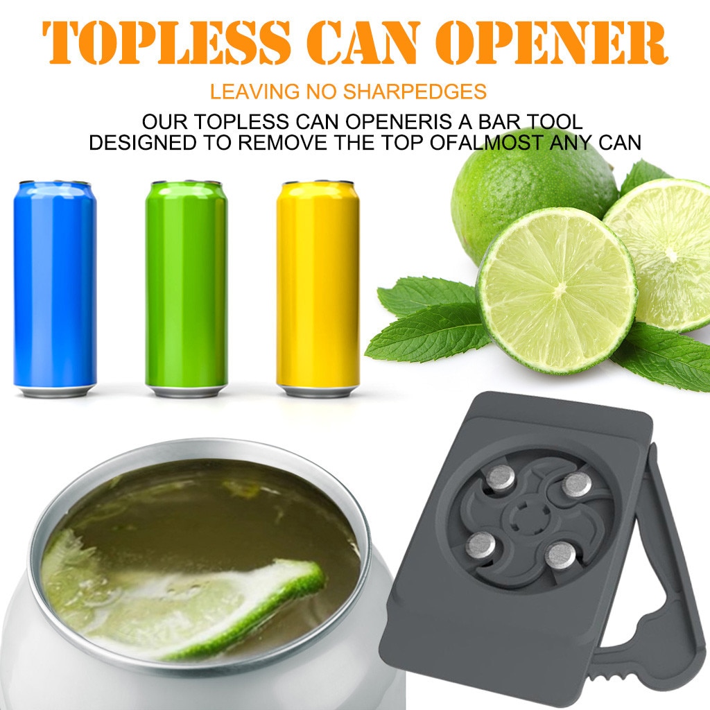 Stainless Steel Manual Can Opener Multifunction Tin Canned Food Opener Side Cutter Beer Bottle Opening Kitchen Bar Tools #j3s