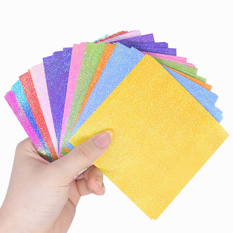 50 unidades/juego de papel de Origami cuadrado papel de Color sólido plegable de una cara brillante para niños, arte de colección de recortes hecho a mano