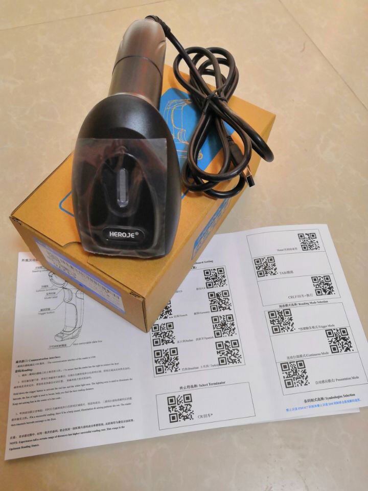 arrived QR code scanners 1D & 2D Image Hand-held Barcode Scanner Support mobile phone, computer, tablet screen