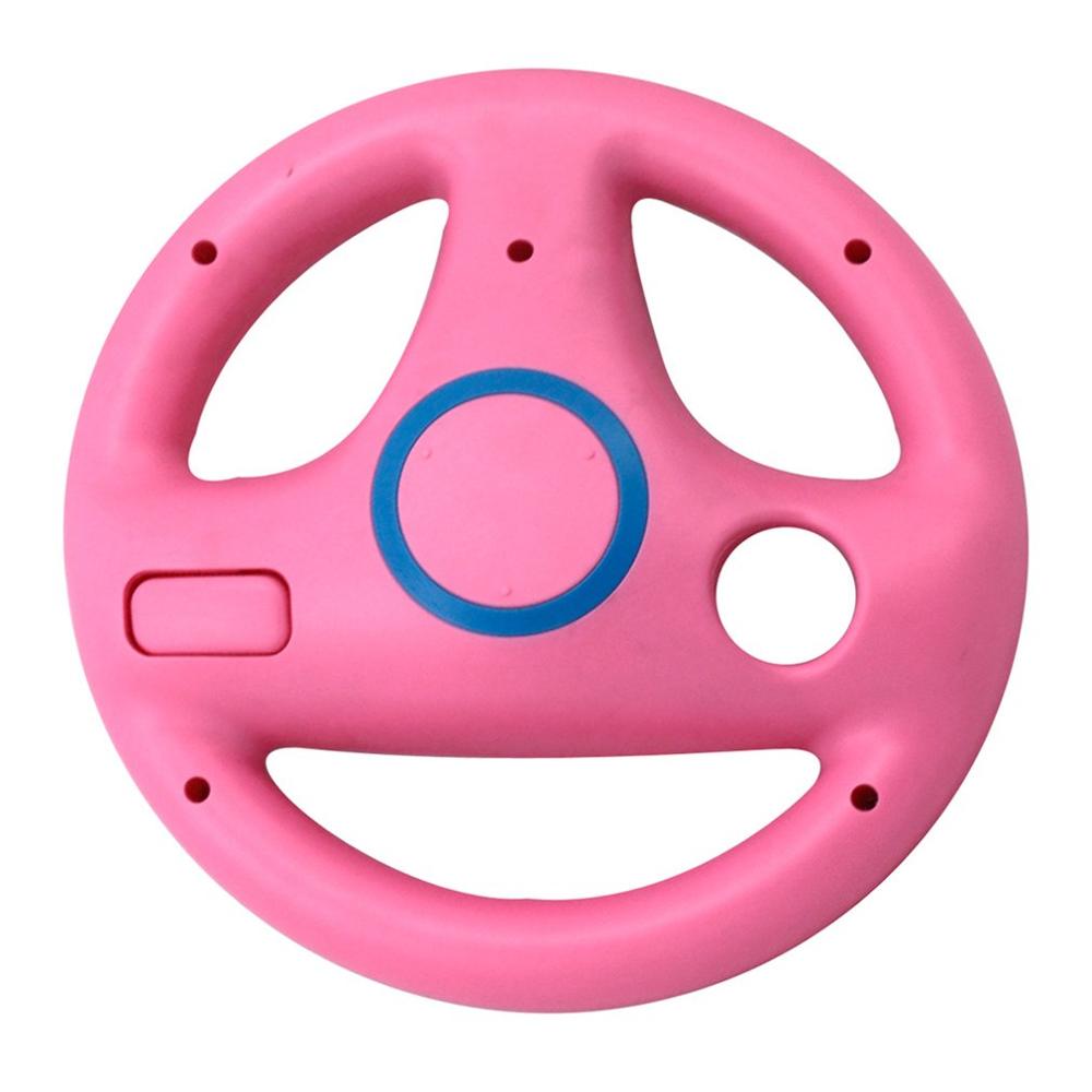 Racing Game Stuurwiel Voor Nintendo Voor Wii Controller Richting Manipuleren Wiel Afstandsbediening Beschermhoes: Roze