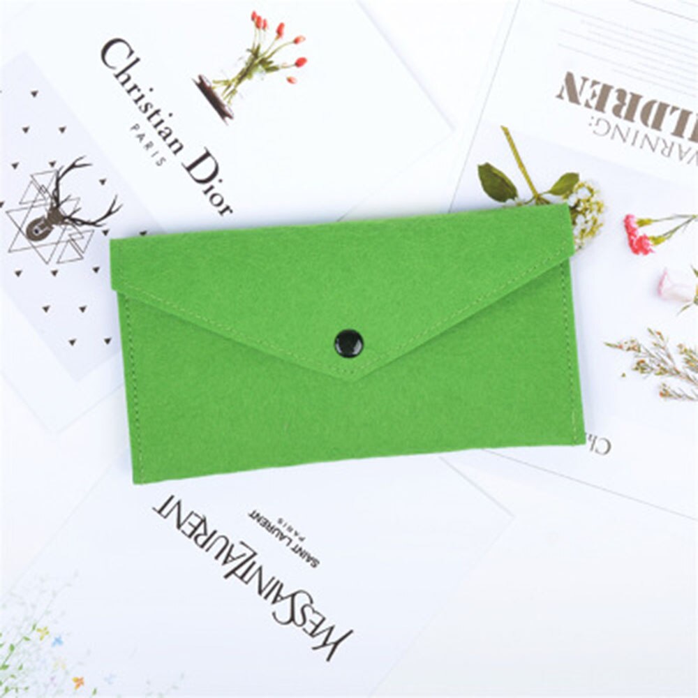 Felt Phone Case Wallet Slim Credit Card Holder ID Genuine Felt Buckle arriv: 3