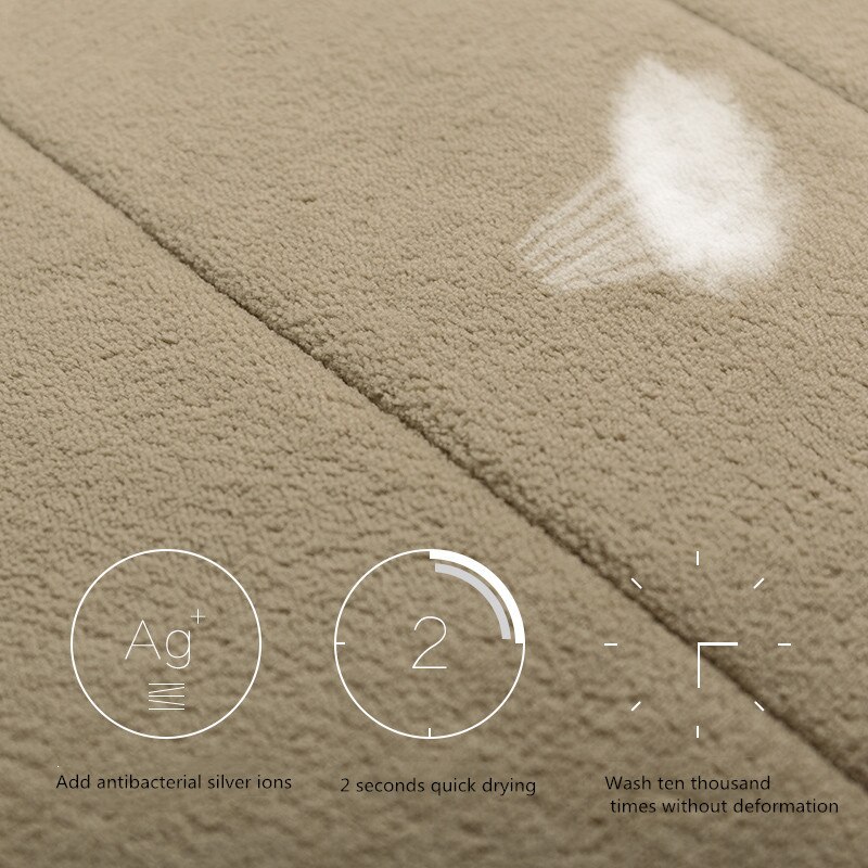 60*40cm Antibacteriële Badmat Badkamer Tapijt Wateropname Tapijt Shaggy Traagschuim Badkamer Mat keuken Vloer sneldrogend