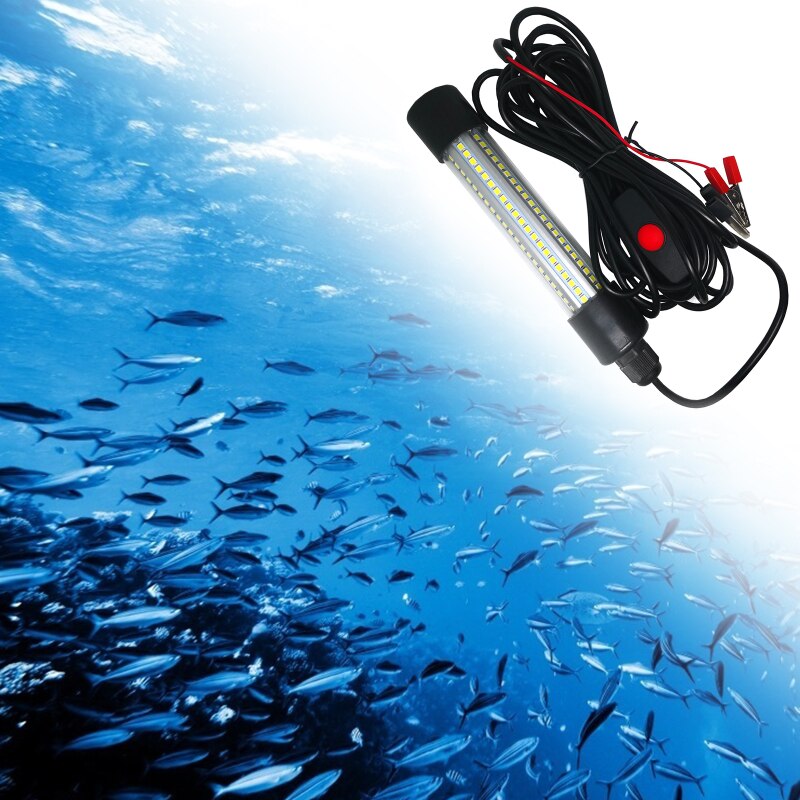 LED Underwater Light Lamp 12-24vWaterproof For Submersible Night Fishing Boat Outdoor Lighting White GreenLights