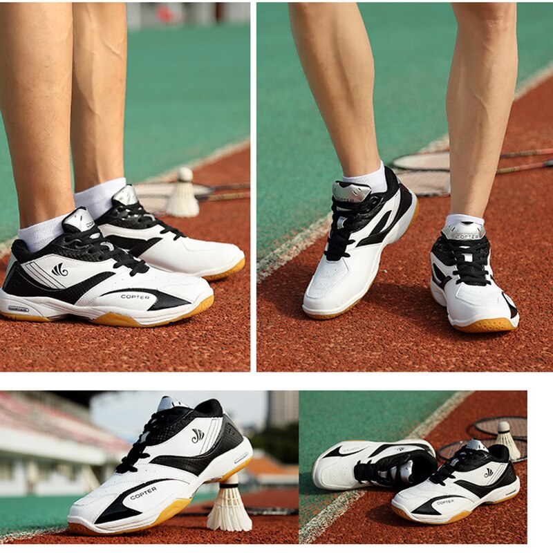TaoBo Original COPTER Size 45 Men Badminton Shoes Air Cushioning Tennis Sneaker Breathable Non-slip Table Tennis Shoes Dorpship