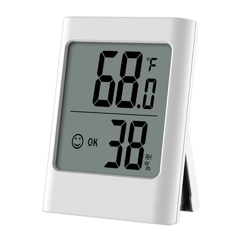 Humidity Gauge Indoor Thermometer Digital Hygrometer Battery Powered Thermometer And Humidity Gauge: white