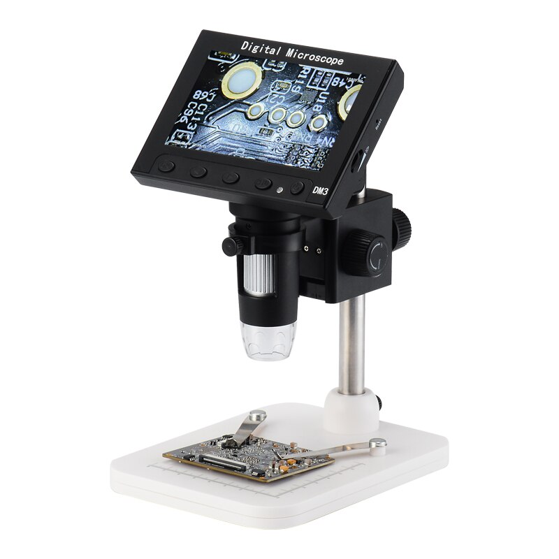 1000X Digital USB Microscope portable electronic video microscope for soldering reading With 4.3" HD: Microscope stand