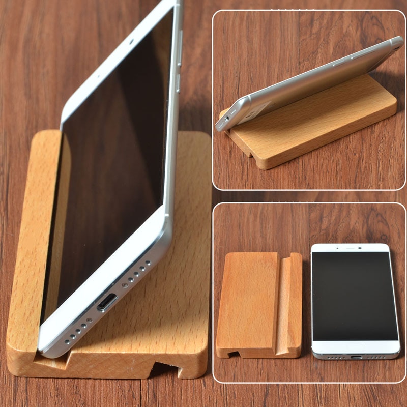 Universal- Holz Telefon Halfter für iPhone 11 Profi Max X XS praktisch Halterung Für Samsung S10 9 Tablette Ständer schreibtisch Telefon Unterstützung