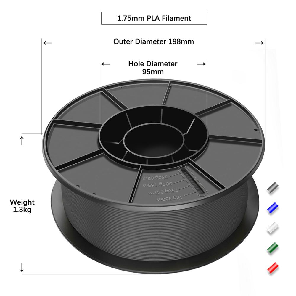 SIMAX3D 3D Printer Onderdelen Pla Gloeidraad 1.75Mm Pla 1Kg Per Rol Pla Materiaal Voor 3D Afdrukken Filamento Pla 3d Printer Filament