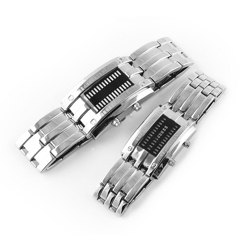 Binary LED Digital Wrist Band Matching Watch for Couple FOU99