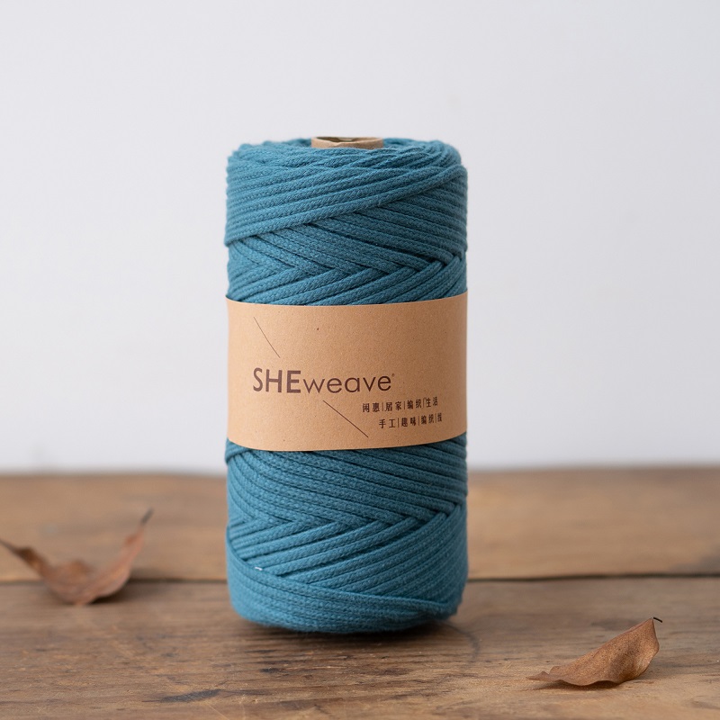 Cuerda de hilo de colores para manualidades, cordón de macramé de algodón trenzado de 3mm, para decoración del hogar y boda, DIY, 100M