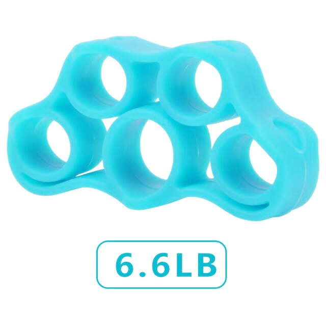 Vinger Fitness Elastische Band Weerstand Band Geschikt Voor Oefening Voor Training Rubber Ring Pull Ring Hand Grip Extender: Light blue6.6LB