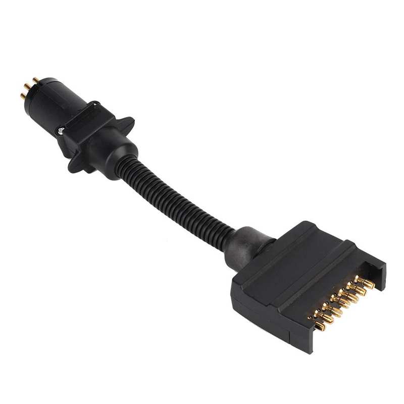 Plate Alternator Truck Parts Flat 7Pin to Round 7Pin Cable Tow Harness Coupling Trailer Car Spring Plug AU Style Truck