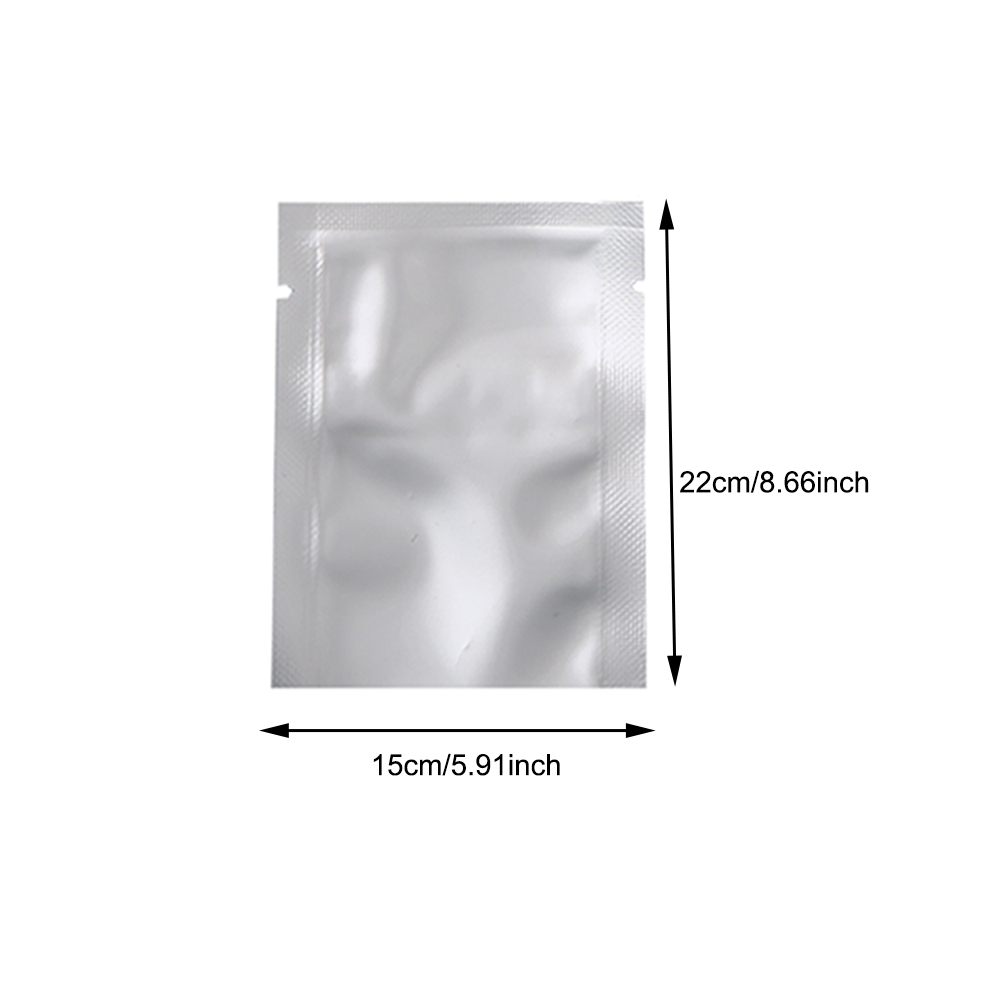 Silver Pure Aluminum Foil Package Bag Coffee Sugar Pouches Open Tops Heat Seal Vacuum Mylar Foil Bags for Spice Powder Storage