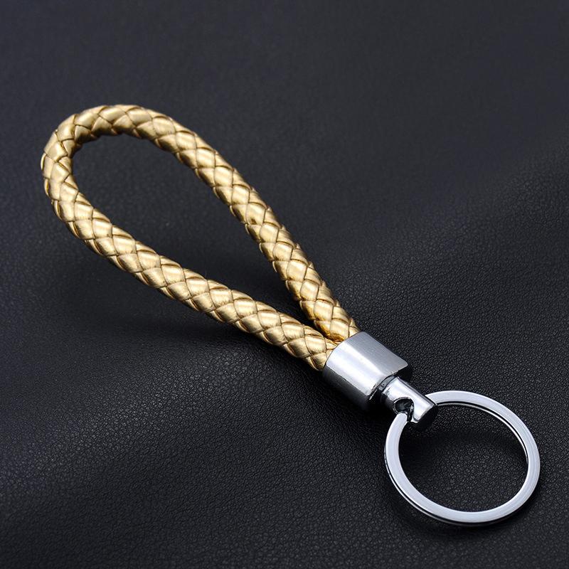 Goede prijs Handgemaakte Heren Lederen Sleutelhanger onder $1 Metalen sleutelhangers Sleutelhangers voor vrouwen Sleutelhouder Auto sleutelhanger lot: gold
