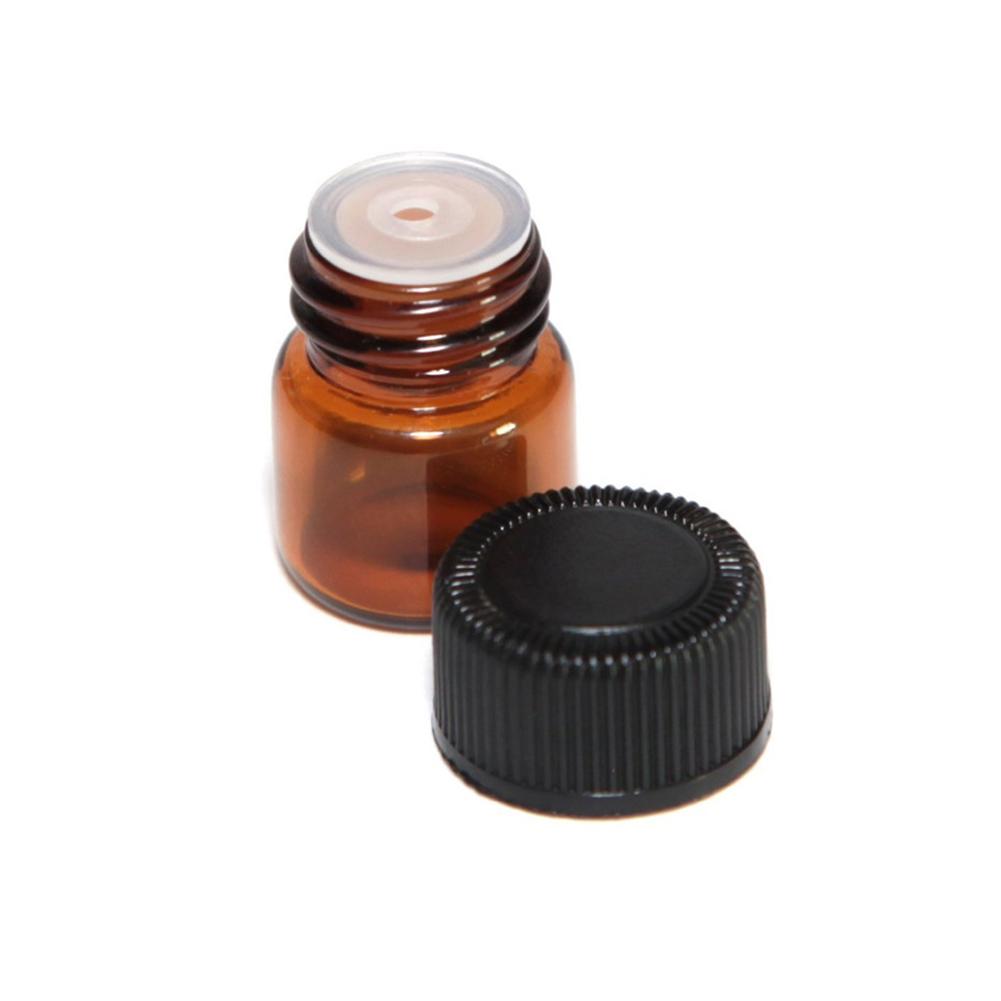 100Pcs Etherische Olie Fles Mini Glazen Fles Amber Sample Vial Kleine Etherische Olie Fles Reizen Moet # 4O