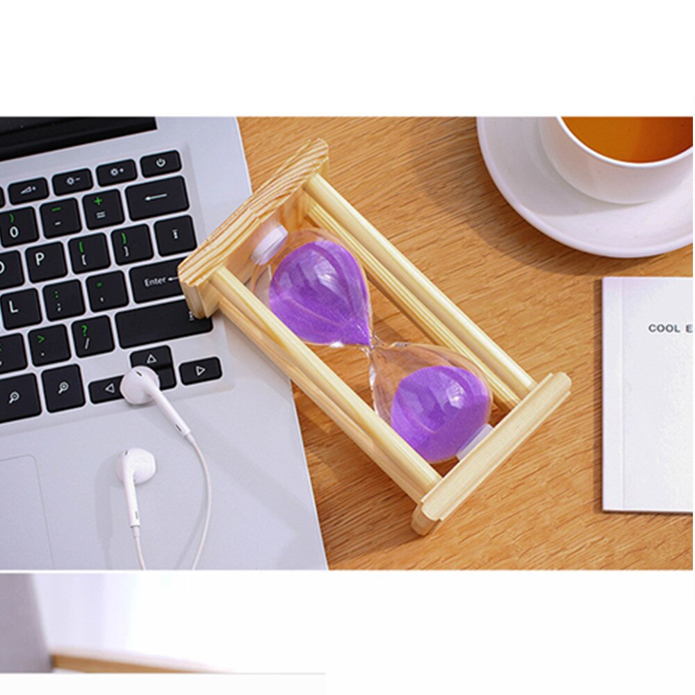 Manufacturers wooden four-poster hourglass home craft decoration 15/30 minutes glass hourglass timer