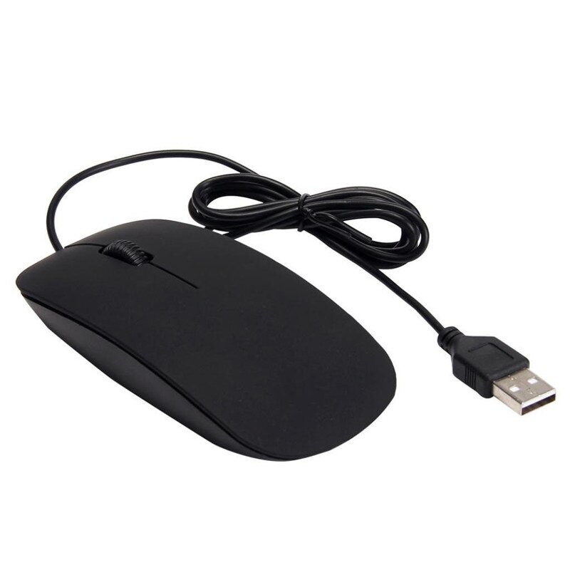 Ultra thin USB2.0 wired optical mouse 1200dip 3 button Mice USB for Computer PC Laptop black white