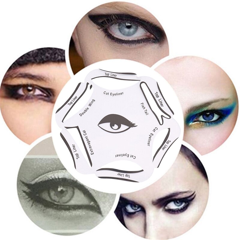Cat Eyeliner Stencils Winged Eyeliner Stencil Models Eyebrows Card Makeup Tool