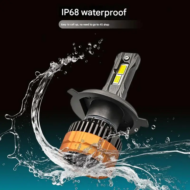HYNBYZJ H7 1200 W H4 LED-Scheinwerfer H1 H11 9005 9006 9012 6500 K 4300 K 3000 K dreifarbige Fernbedienung für Autoscheinwerfer