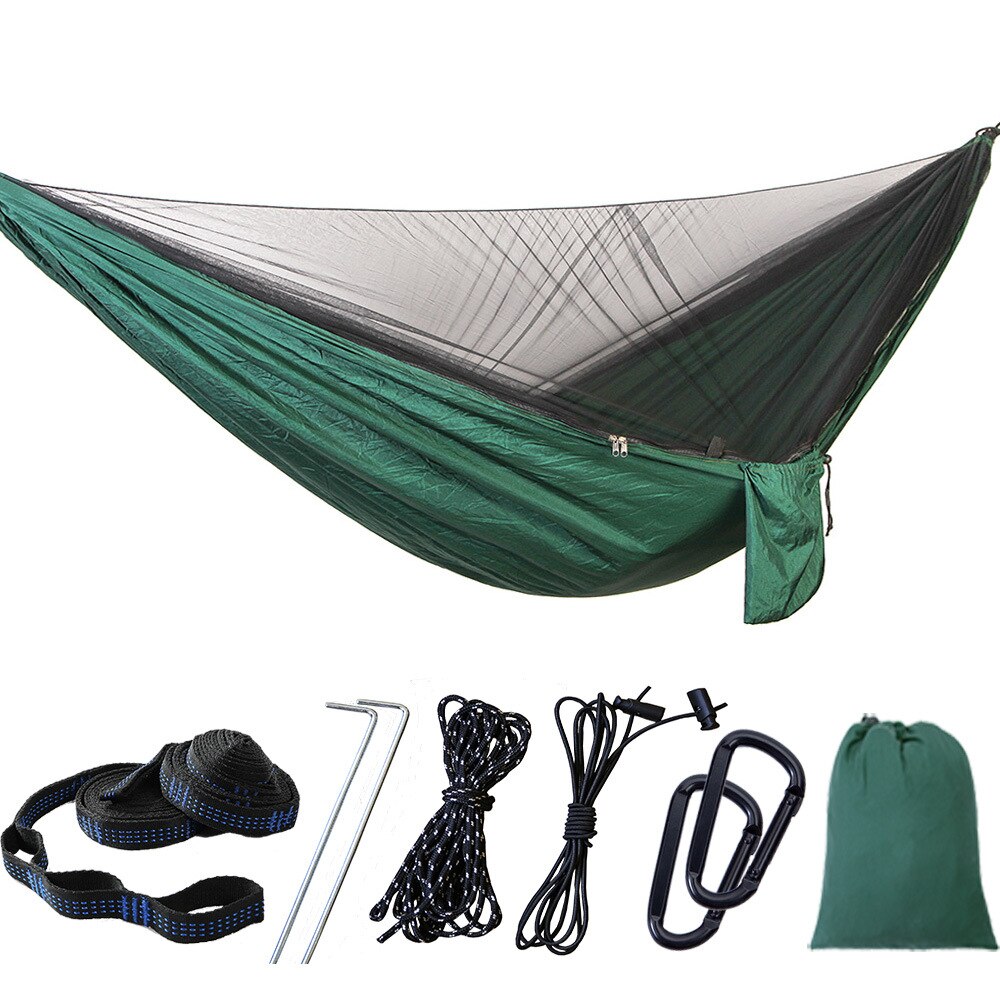Tienda de campaña Pop-Up, hamaca, toldo, lona para lluvia, Mosca, mosquitera portátil, hamaca para dormir, cama, columpio, muebles de exterior OD002: dark green