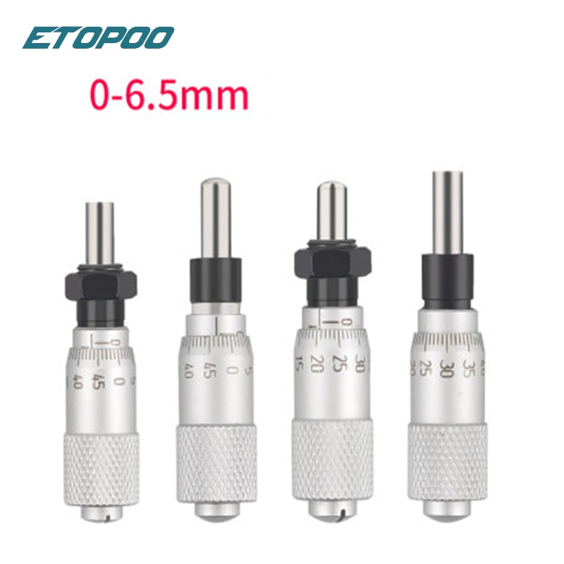 Round Needle Type Thread Micrometer Flat Head Measurement Measure Tool 0 - 6.5mm Range Measuring Gauge Tool
