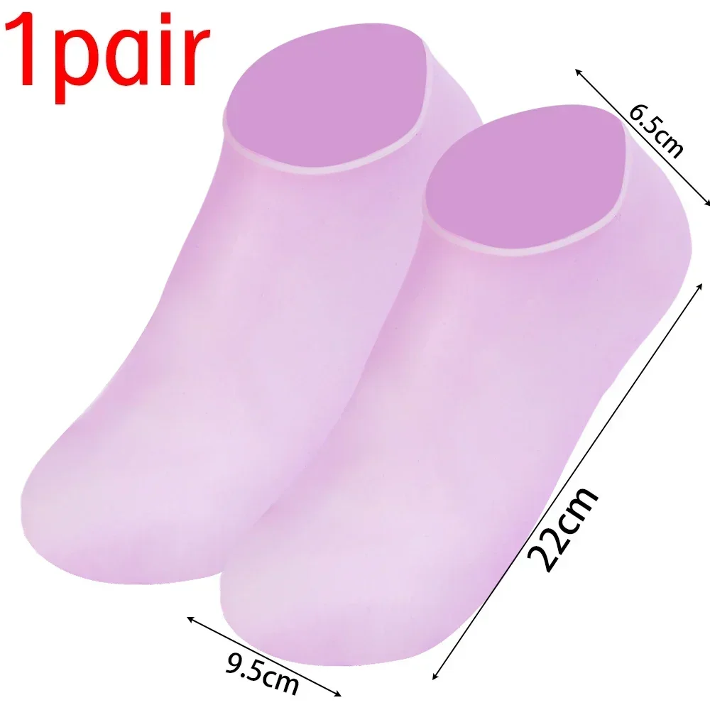 Chaussettes en silicone anti-Contation pour les pieds, 1 à 5 paires, respirantes, exextensibles, gel, suppression de la fréquence, hydratant pour la peau, outil de massage des pieds: jaune clair