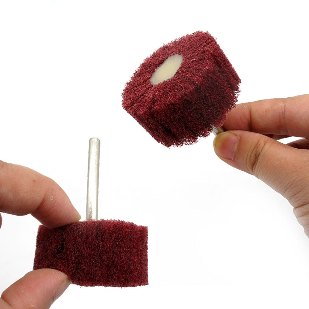 1-10Pcs 6mm Shank Flap Sanding Wheel 25×50mm Nylon Fiber Abrasive Scouring Buffing Polishing Wheel 240# 400# 800#