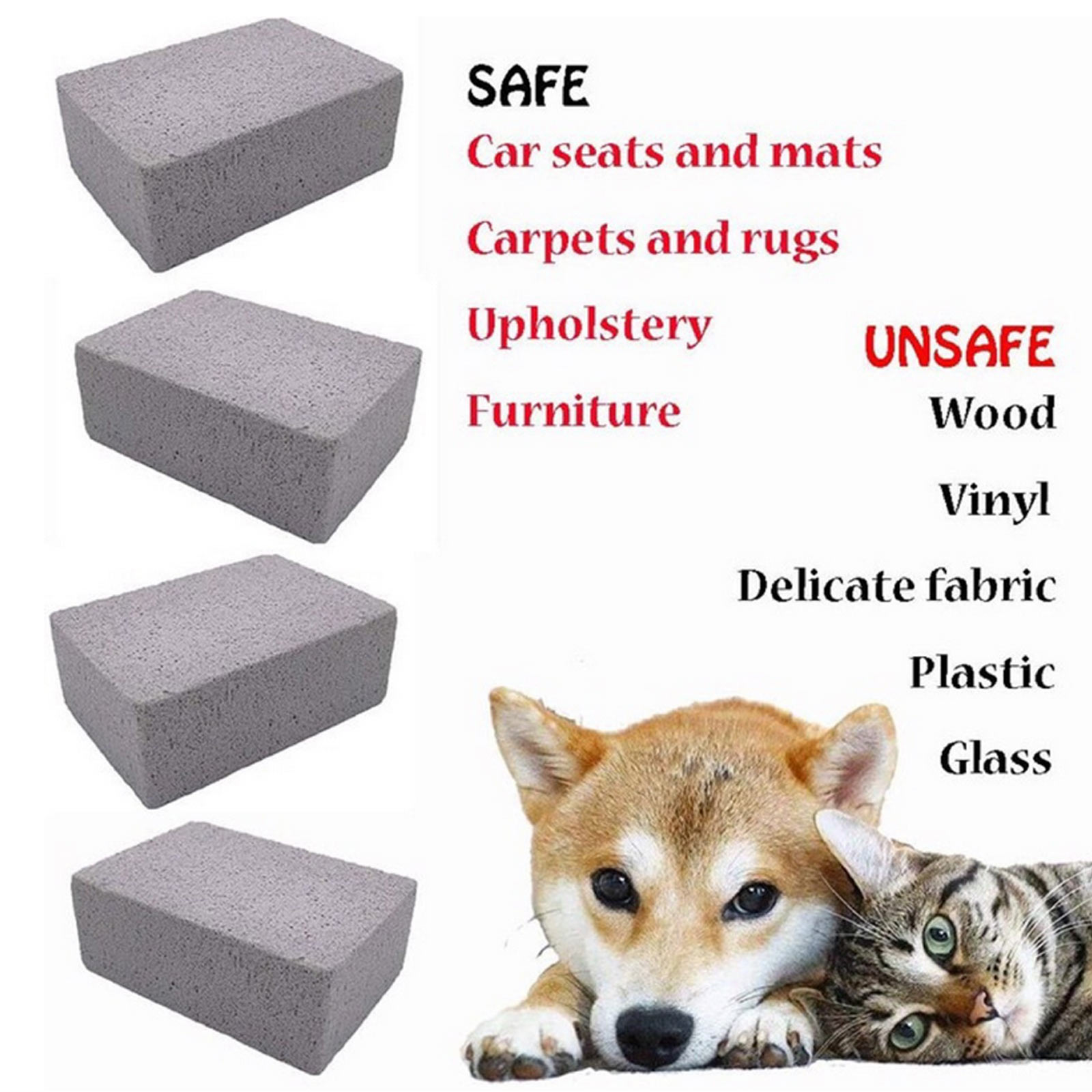 Behogar 4Pcs Bbq Grill Schoonmaken Puimsteen Baksteen Bakplaat Blok Cleaner Gereedschap Barbecue Schoonmaken Steen Voor Grills Roosters Keuken