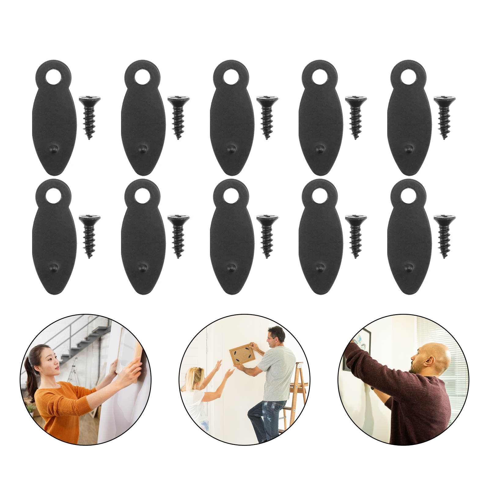 Clips de fixation pour cadre Photo, 50 pièces, accessoires pour panneau arrière, boucles de fixation