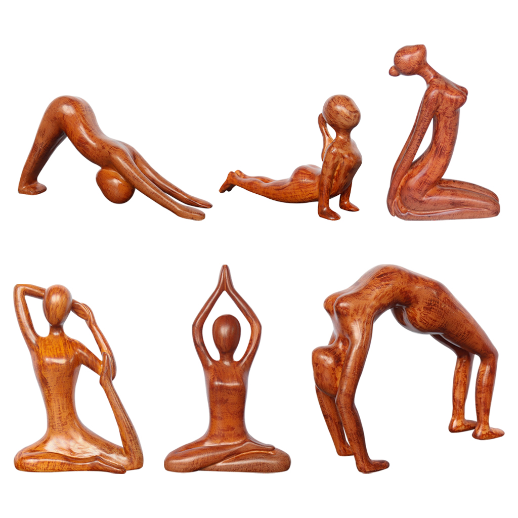 Yoga Sculpture Meditation Room Yoga Pose Statue Desktop Decor
