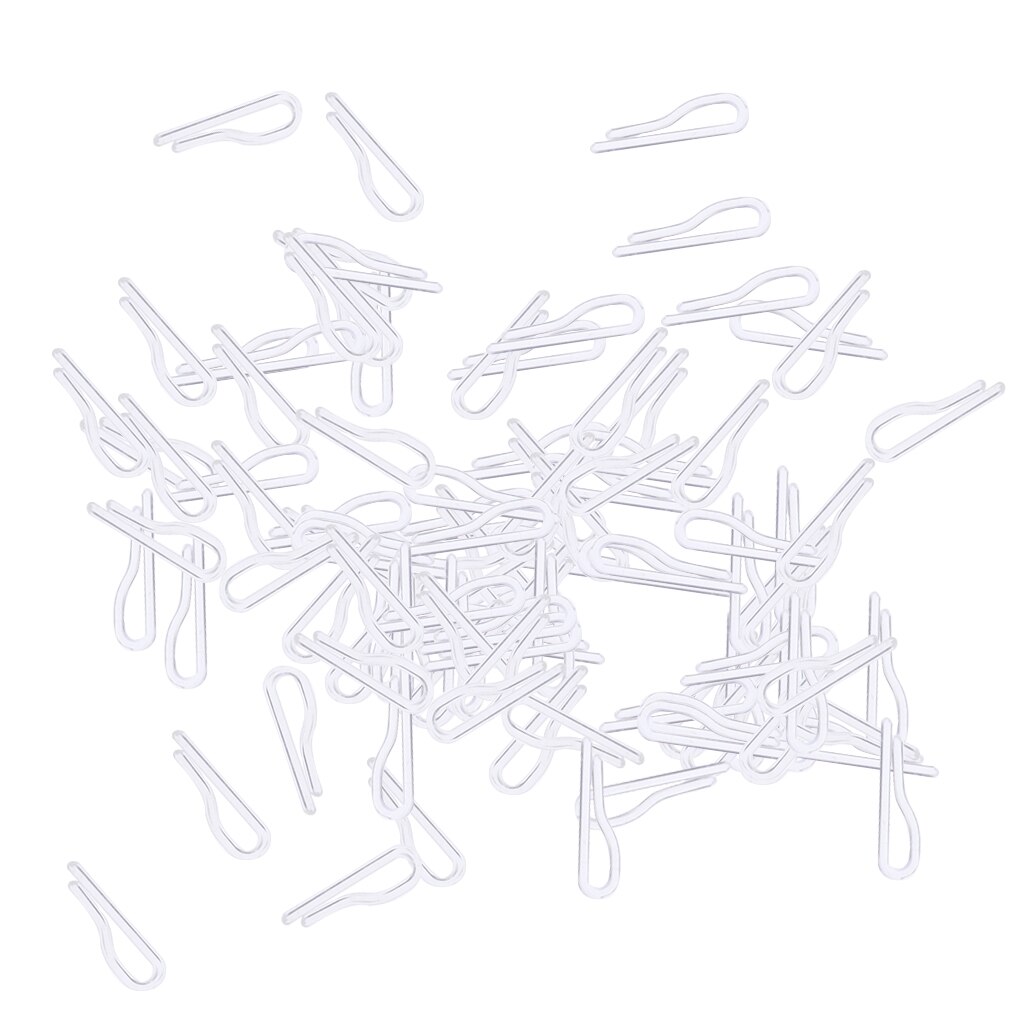 100pcs 35mm Clear Plastic Clips For Ties Shirts Pants Socks Packaging Clips