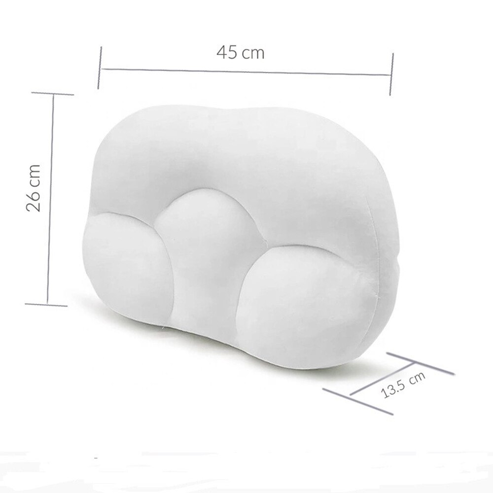 Oreiller 3D nuage à mémoire de forme, oreiller en boule de coton à particules, oreiller 3D pour le cou, sommeil profond, oreiller à décompression d'air Œuf