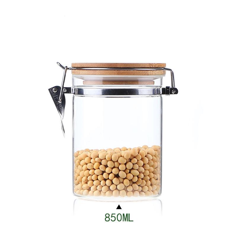 Glas Lagerung Flasche Glas mit Deckel Küche Lebensmittel Kaffee Tee Topf Gewürz Versiegelt Schreibtisch Dekoration Startseite Organizer Lebensmittel Container