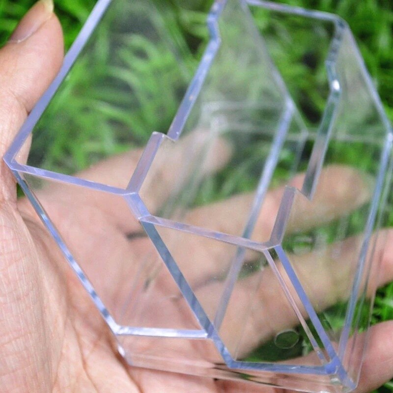 Two Layers Desk Shelf Box Storage Display Stand Acrylic Plastic Clear Desktop Business Card Holder School Office Supplies