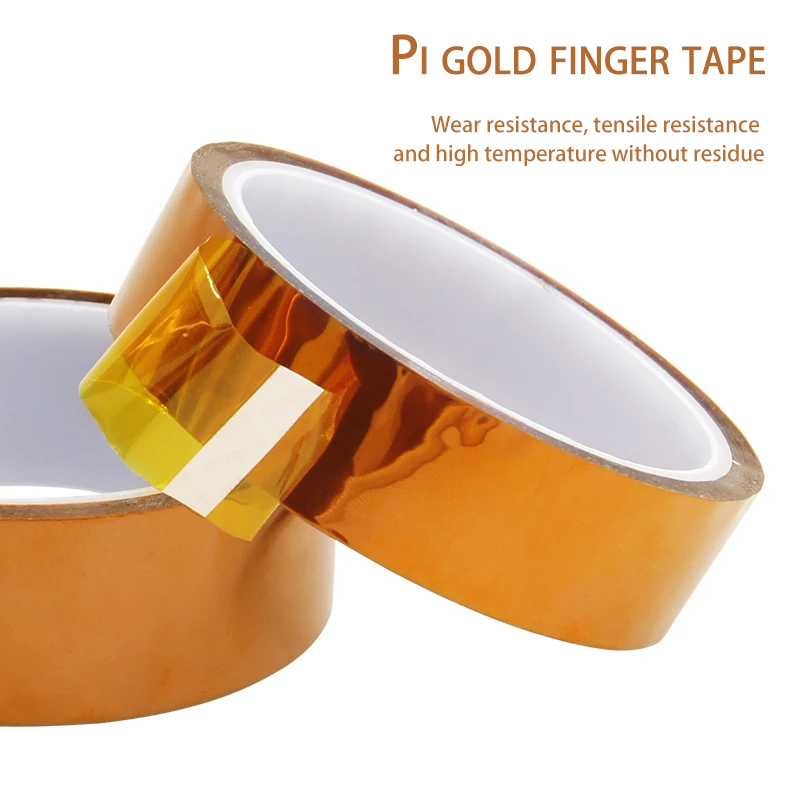 Nastro resistente alle alte Temperature con dito dorato lungo 30m nastro in poliimmide nastro isolante antistatico per batteria al litio per animali domestici di dimensioni multiple