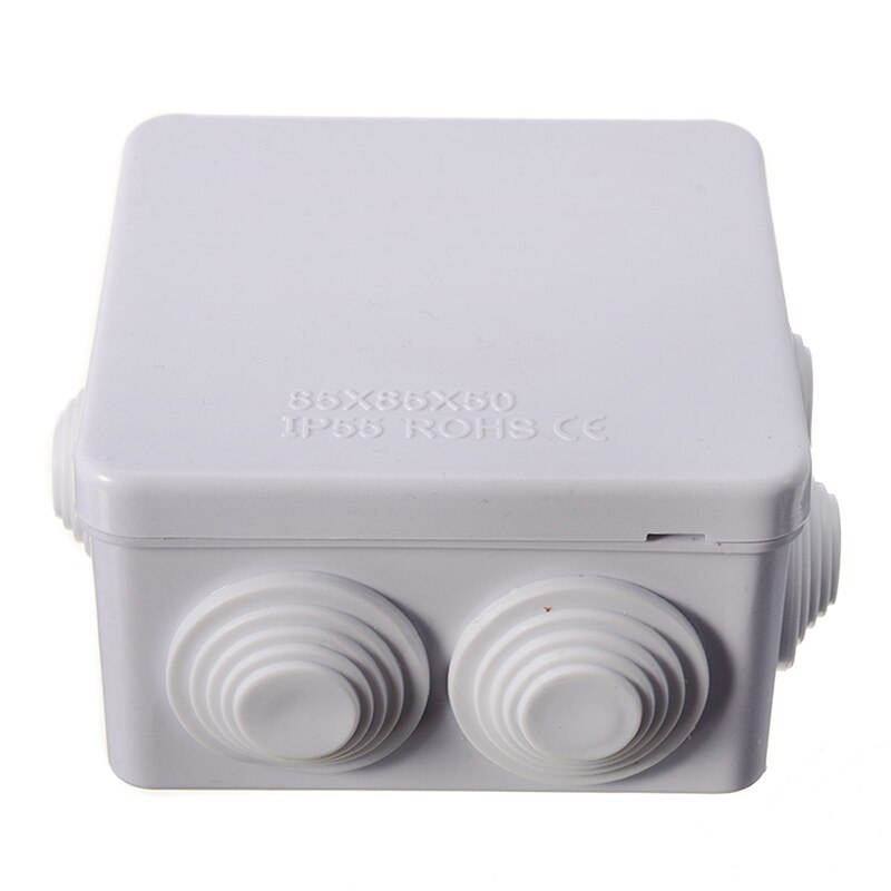 IP55 Junction Box Universal Electrical Project Cover Enclosure Waterproof Dustproof White Plastic For Wire Connect