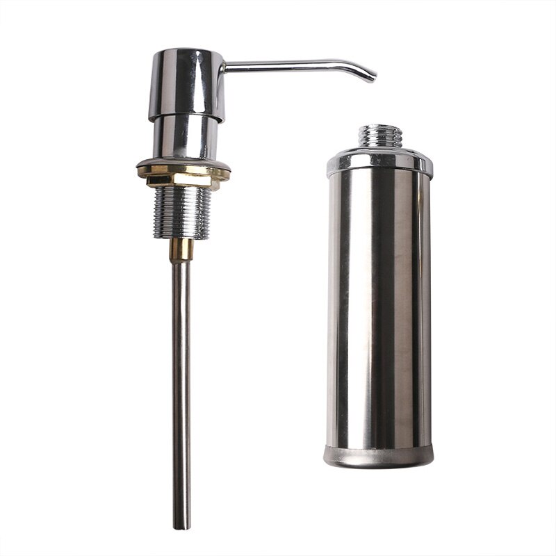 Basupply 1 Pc 250 ML Edelstahl Flüssigkeit Seife Spender Küche Waschbecken Seife Kasten Chrom Fertige Heimat Schlecht Zubehör